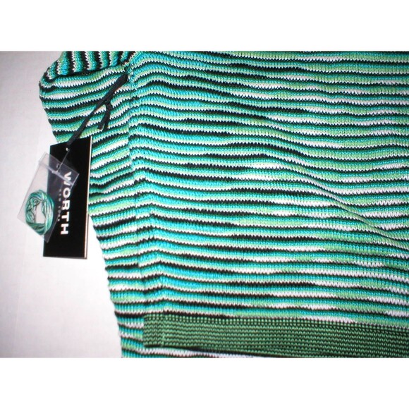 New NWT Womens Worth New York Designer Cardigan Sweater XS Green Blue White Blac - Picture 10 of 10